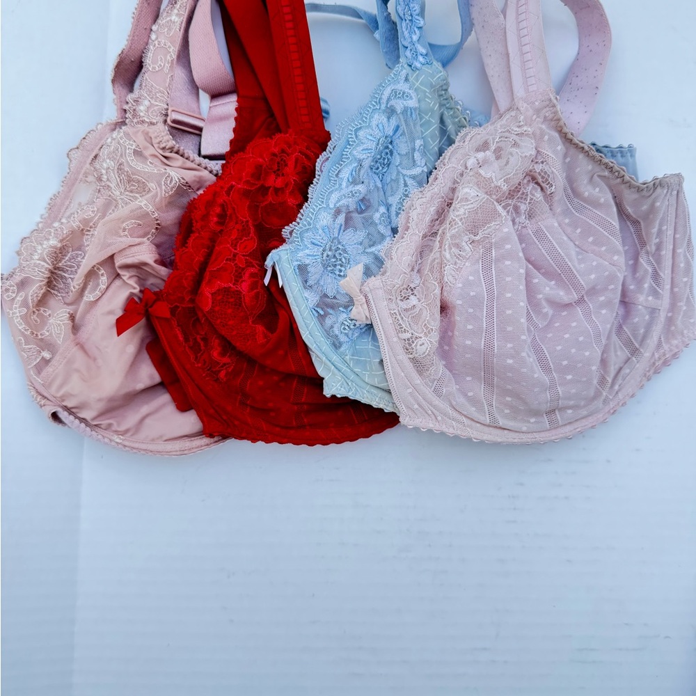 Prima Donna Beige, Red, Light Blue and  Pale Pink Lace Bras